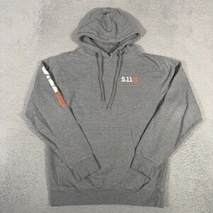 5.11 Tactical Hoodie Mens Medium Gray Sweatshirt Pullover Workwear Logo Utility